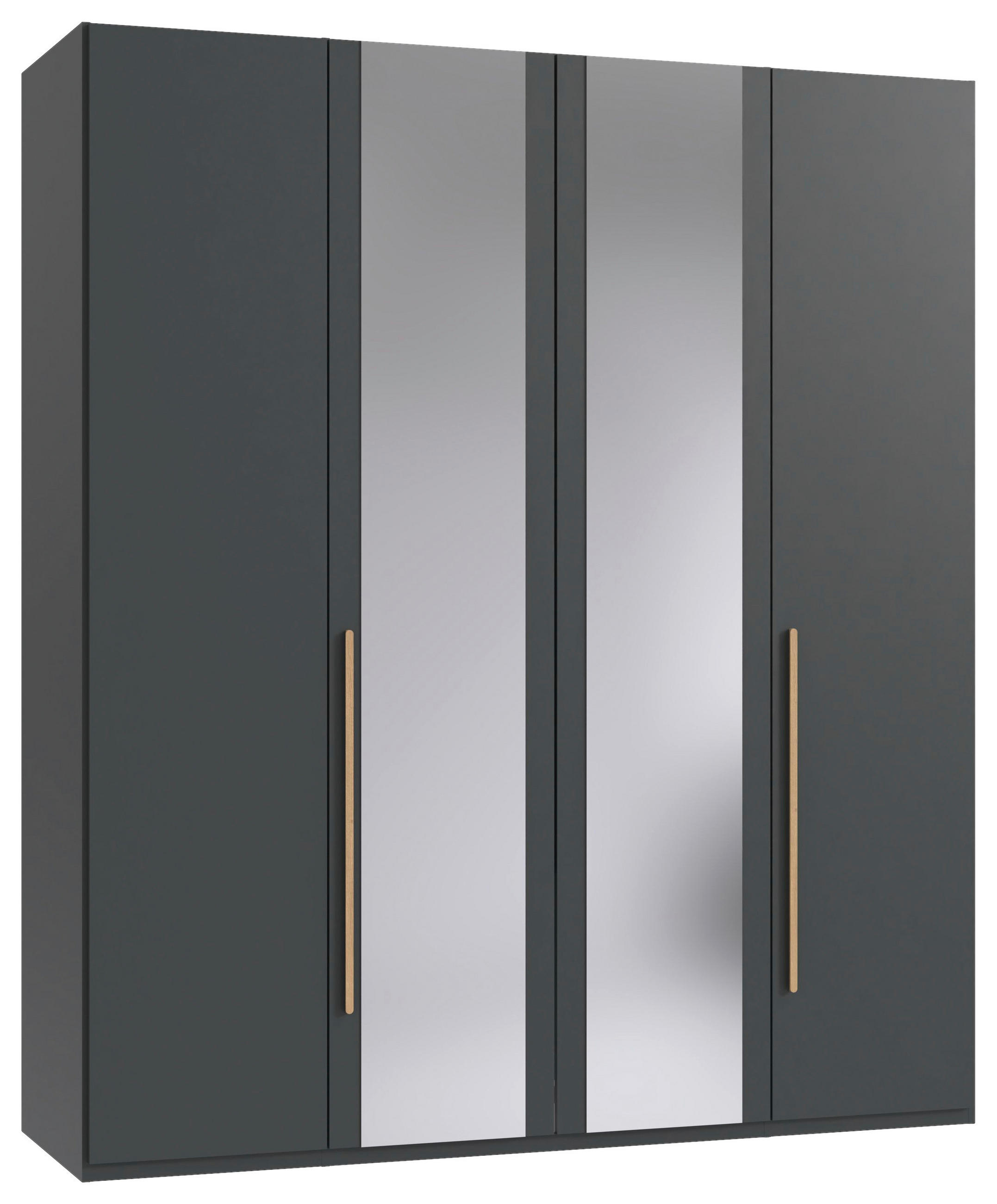 Chameo Drehtürenschrank Graphit, Eiche Artisan 180x208x58 cm