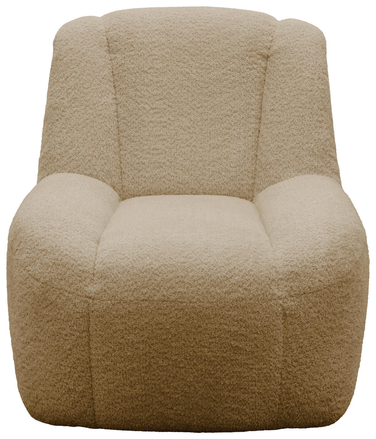 SESSEL in Chenille Taupe  - Taupe/Creme, MODERN, Kunststoff/Textil (77/82/93cm) - Livetastic