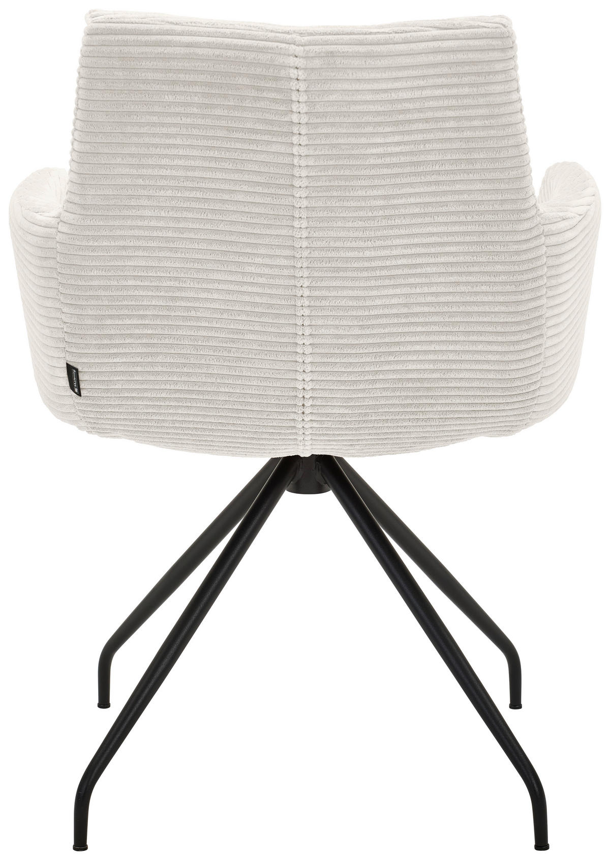 ARMLEHNSTUHL  in Cord  - Creme/Schwarz, Design, Textil/Metall (61/85/64cm) - Musterring