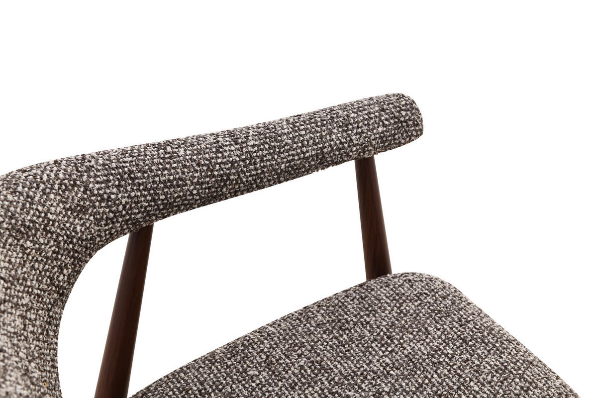 ARMLEHNSTUHL  Stoffauswahl Bouclé  Dunkelbraun, Walnussfarben  - Dunkelbraun/Walnussfarben, Design, Textil/Metall (58/78/60cm) - Lomoco