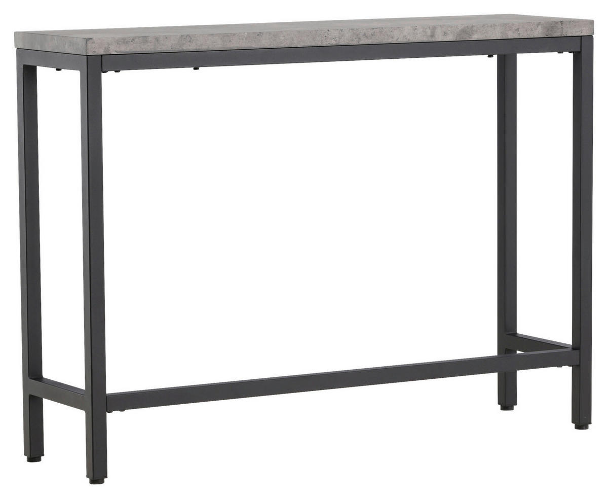 BEISTELLTISCH 110/30/80 cm Schwarz, Grau rechteckig  - Schwarz/Grau, Design, Holzwerkstoff/Metall (110/30/80cm) - Livetastic