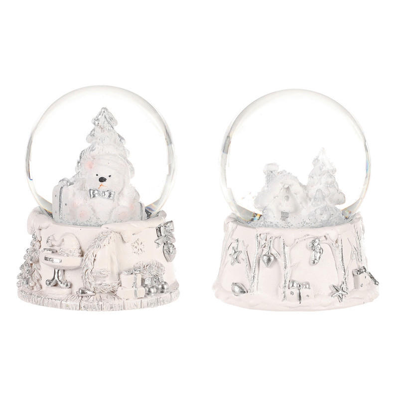 VÁNOČNÍ FIGURKA - bílá, Basics, plast (8/9/7cm)