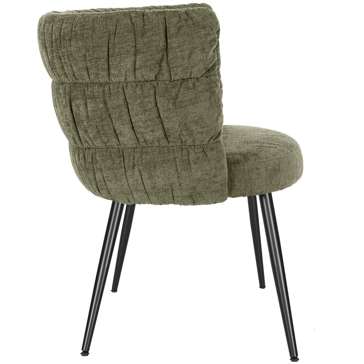 ARMLEHNSTUHL Chenille Dunkelgrün  - Dunkelgrün/Schwarz, MODERN, Textil/Metall (62/78/80/62cm) - Livetastic