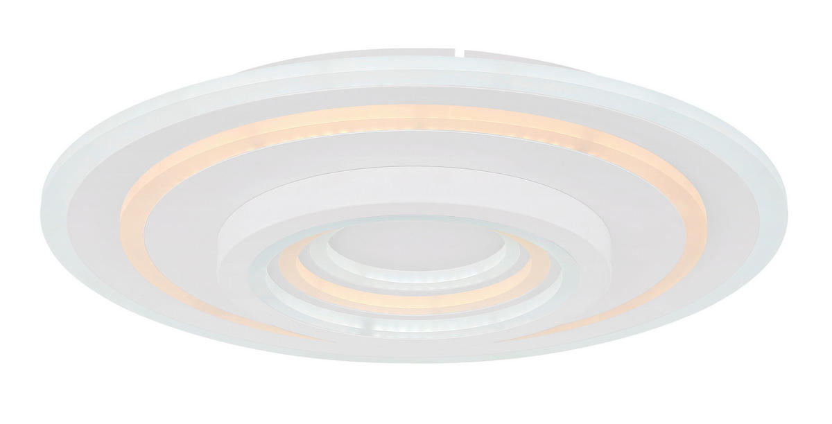 LED-DECKENLEUCHTE Bafur 49,5/7 cm   - Weiß, Design, Kunststoff/Metall (49,5/7cm) - Globo