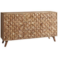 SIDEBOARD  - Schwarz/Akaziefarben, Design, Holz/Metall (140/40/79cm) - MID.YOU