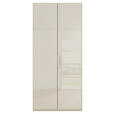 DREHTÜRENSCHRANK 101/223/61 cm,  in Champagner, 2-türig  - Champagner, Basics, Glas/Holzwerkstoff (101/223/61cm) - Novel