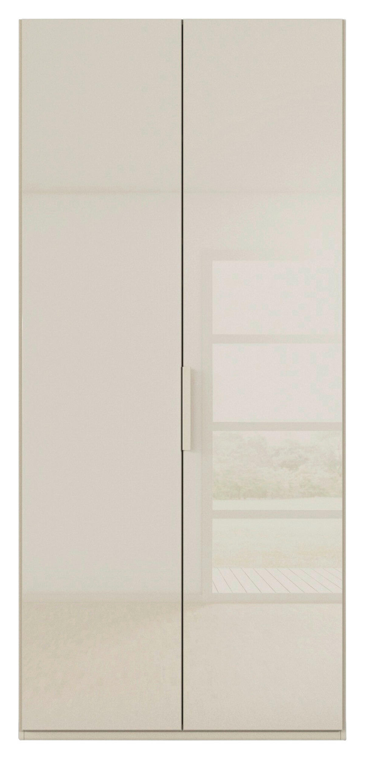 DREHTÜRENSCHRANK 101/223/61 cm,  in Champagner, 2-türig  - Champagner, Basics, Glas/Holzwerkstoff (101/223/61cm) - Novel