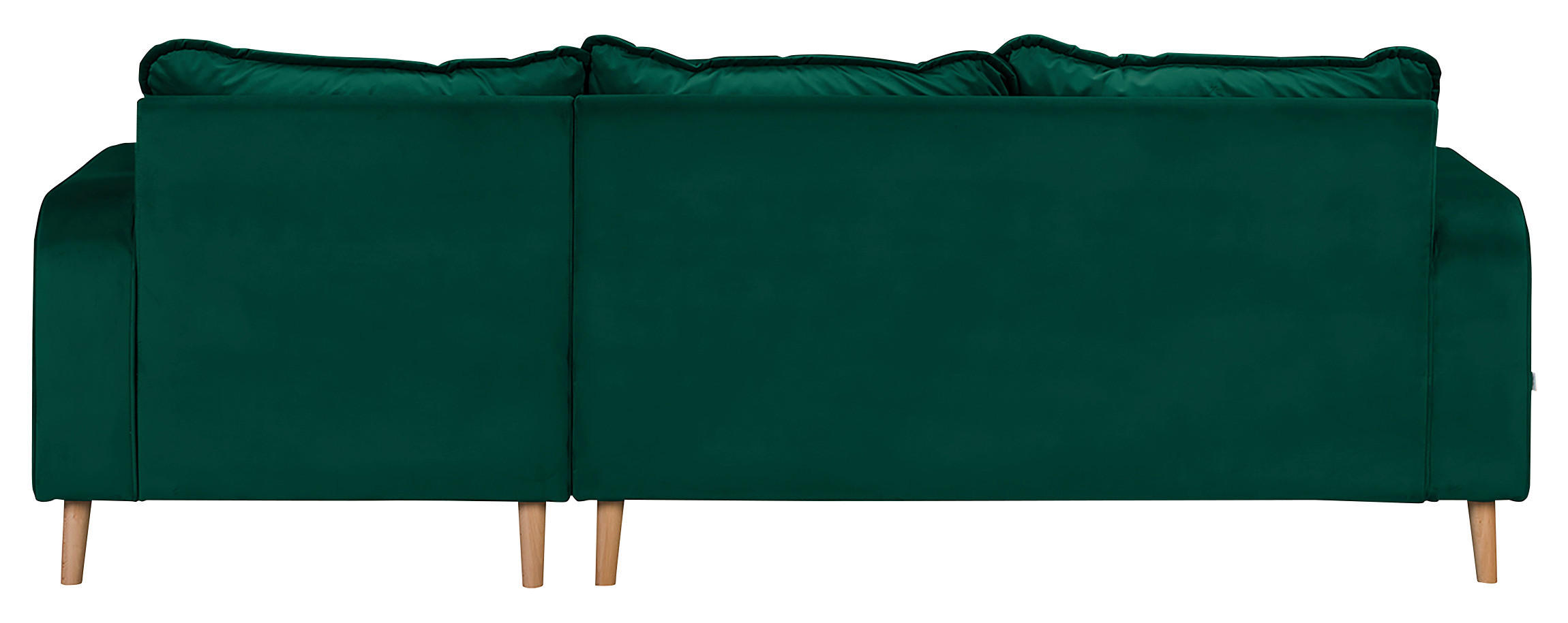 ECKSOFA in Mikrofaser Grün  230/150 cm  - Wengefarben/Grün, Design, Holz/Textil (230/150cm) - Livetastic