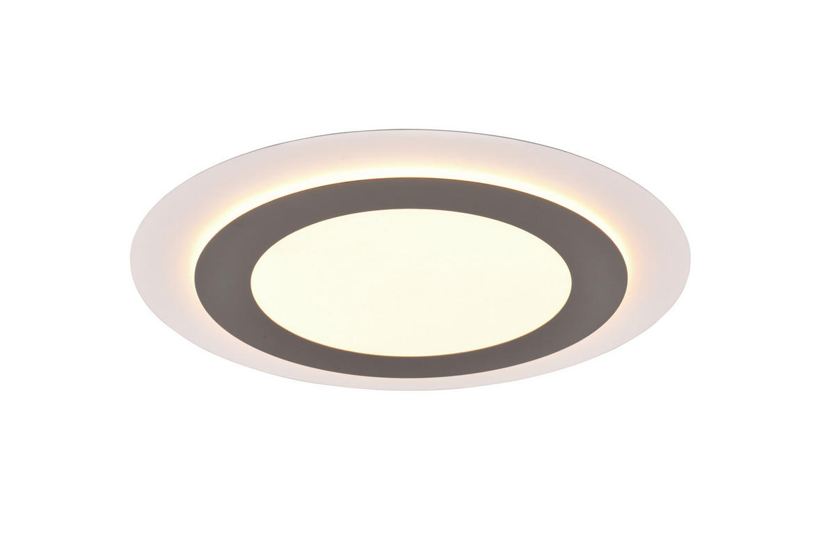 LED-DECKENLEUCHTE  45/4,2 cm    - Weiss/Nickelfarben, Basics, Metall (45/4,2cm) - Trio Leuchten