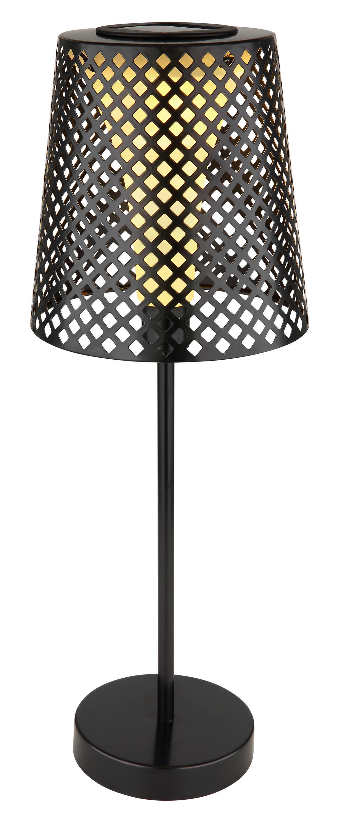 SOLARLEUCHTE - Transparent/Schwarz, Konventionell, Kunststoff/Metall (18/50cm) - Globo