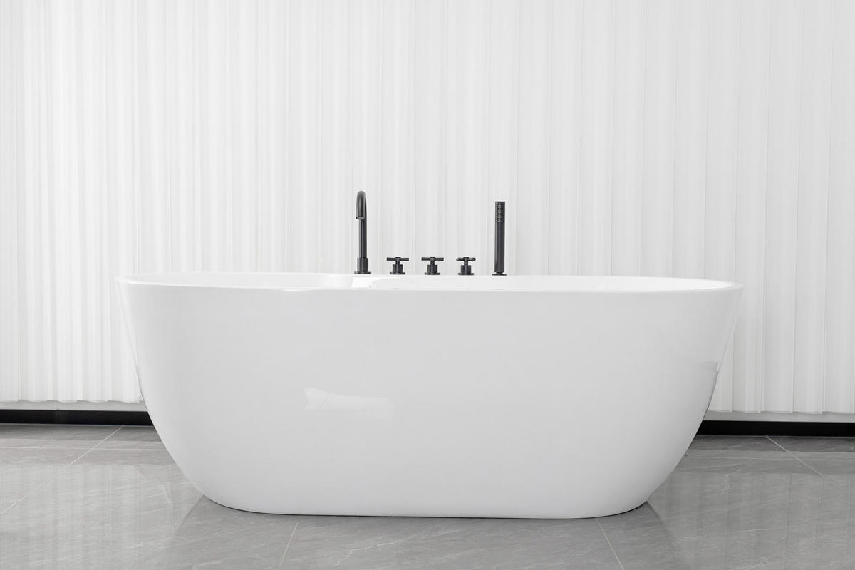 BADEWANNE freistehend  170/75/58 cm  - Weiß, KONVENTIONELL, Kunststoff (170/75/58cm) - Sanotechnik