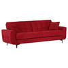 SCHLAFSOFA in Flachgewebe Rot  - Rot/Schwarz, KONVENTIONELL, Textil/Metall (230/84/95cm) - Xora
