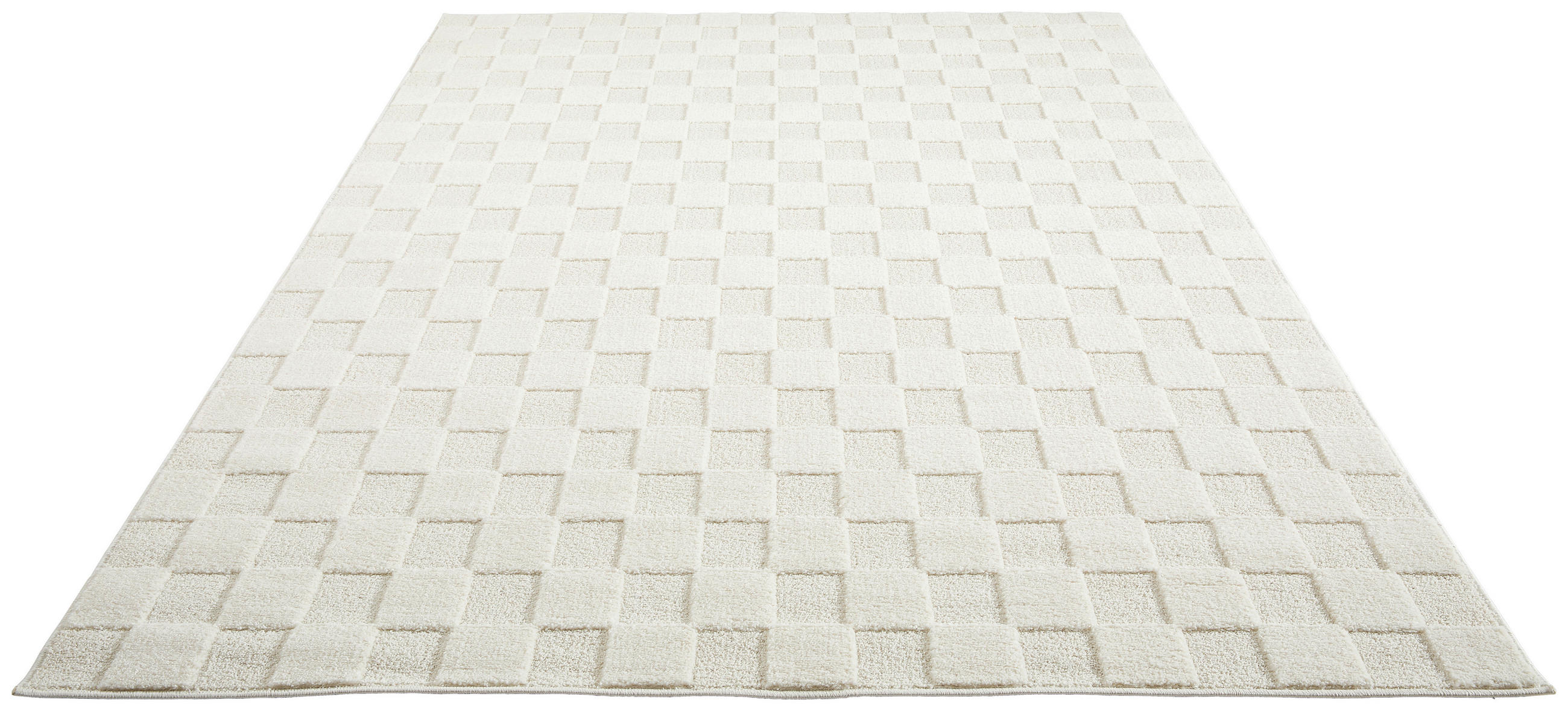 Thumbnail - Novel Webteppich, Creme, Textil, Karo, rechteckig, 80x150 cm, Bsci, Oeko-Tex® Standard 100, in verschiedenen Größen erhä...