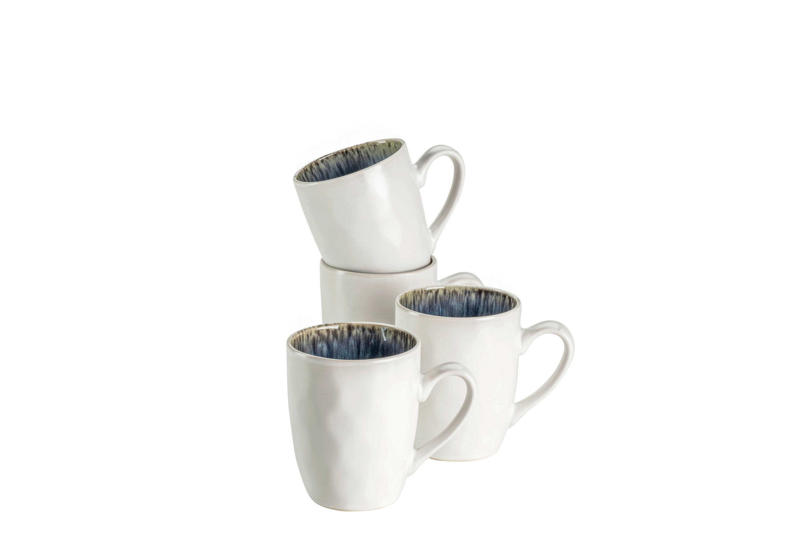 KAFFEEBECHERSET Frozen 4-teilig  - Blau, Basics, Keramik (8,5/10,5/8,5cm) - Mäser