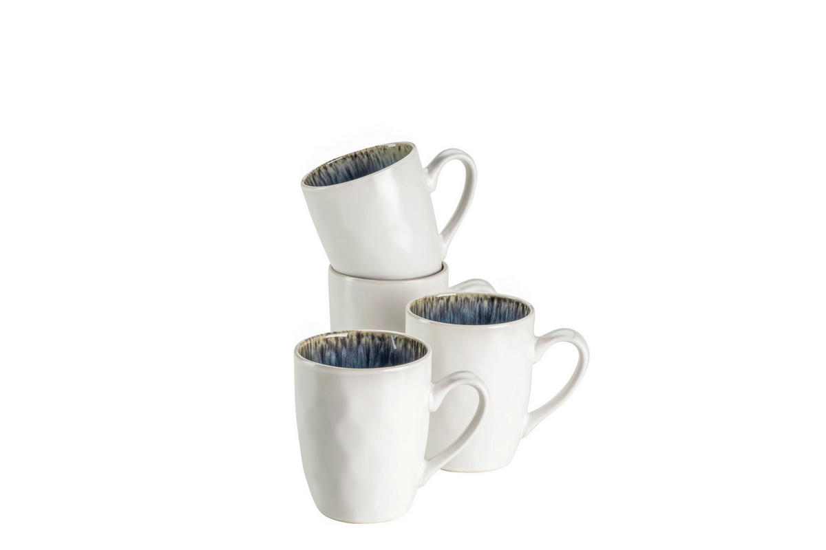 KAFFEEBECHERSET Frozen 4-teilig  - Blau, Basics, Keramik (8,5/10,5/8,5cm) - Mäser