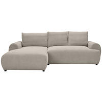 ECKSOFA Beige Webstoff  - Beige/Schwarz, MODERN, Kunststoff/Textil (175/265cm) - Carryhome