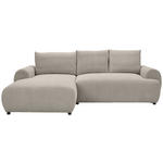 ECKSOFA in Webstoff Beige  - Beige/Schwarz, MODERN, Kunststoff/Textil (175/265cm) - Carryhome