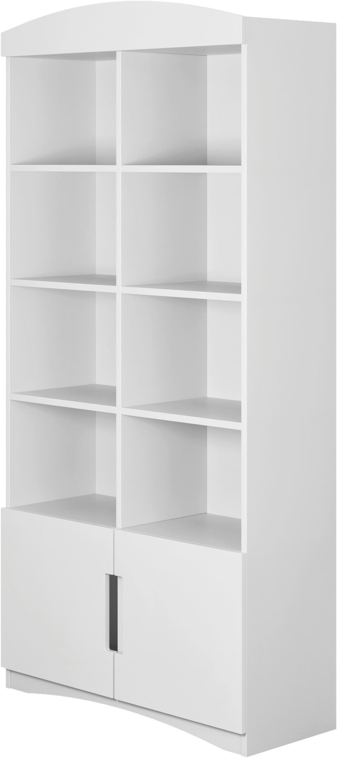 REGÁL - bílá, Moderní, kompozitní dřevo (90/186/34cm) - MID.YOU