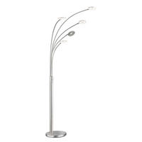 LED-STEHLEUCHTE - Chromfarben/Nickelfarben, Basics, Glas/Metall (79/225cm)