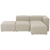 ECKSOFA in Flachgewebe Creme   - Creme, Design, Kunststoff/Textil (250/73/160cm) - Max Winzer