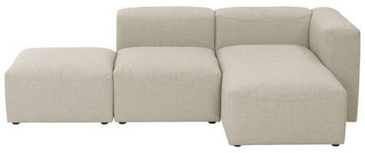ECKSOFA in Flachgewebe Creme   - Creme, Design, Kunststoff/Textil (250/73/160cm) - Max Winzer