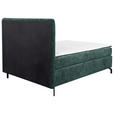 BOXSPRINGBETT 140/200 cm  in Dunkelgrün  - Dunkelgrün/Schwarz, Design, Textil/Metall (140/200cm) - Esposa