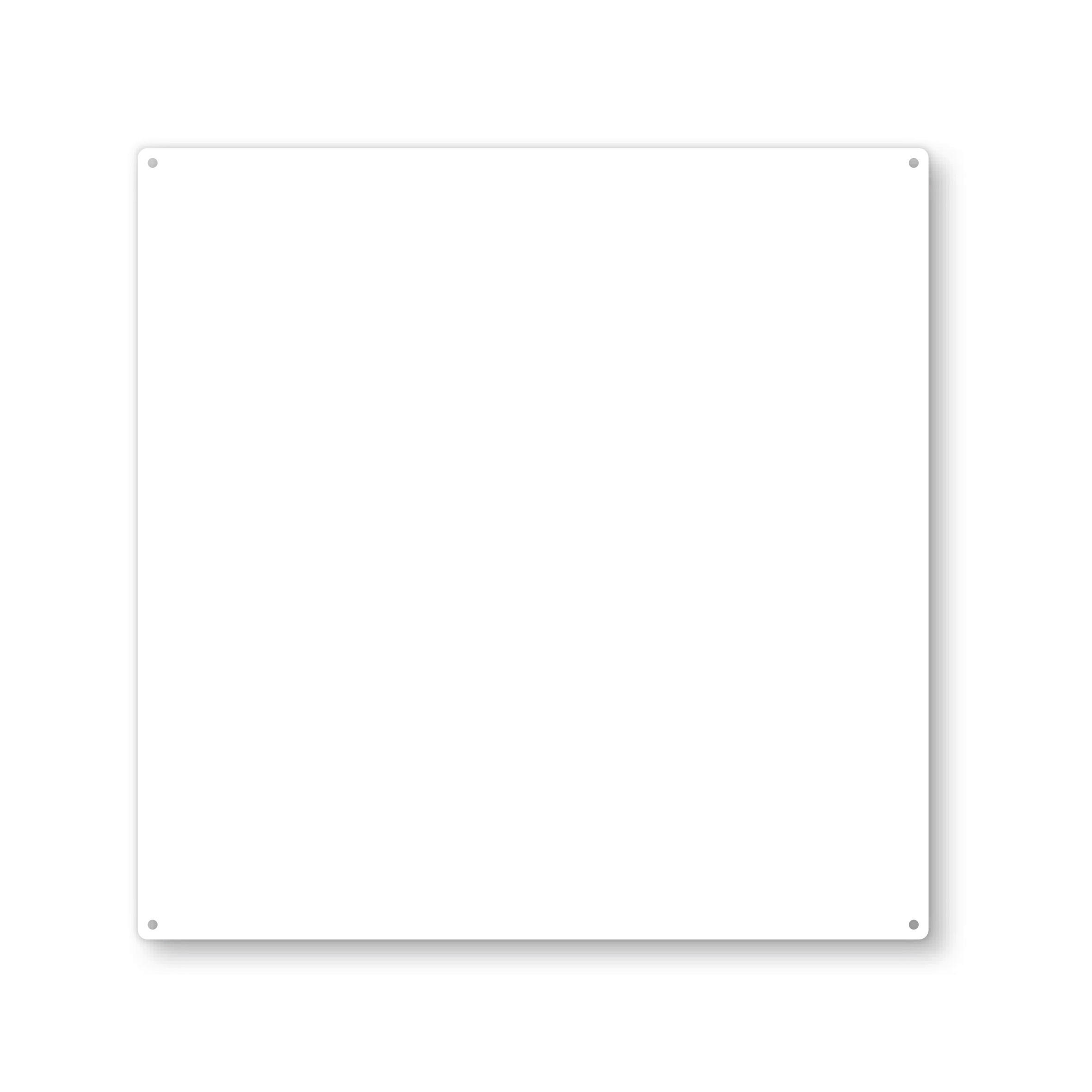 MAGNETTAFEL  - Weiss, Basics, Metall (40/40/0.1cm)