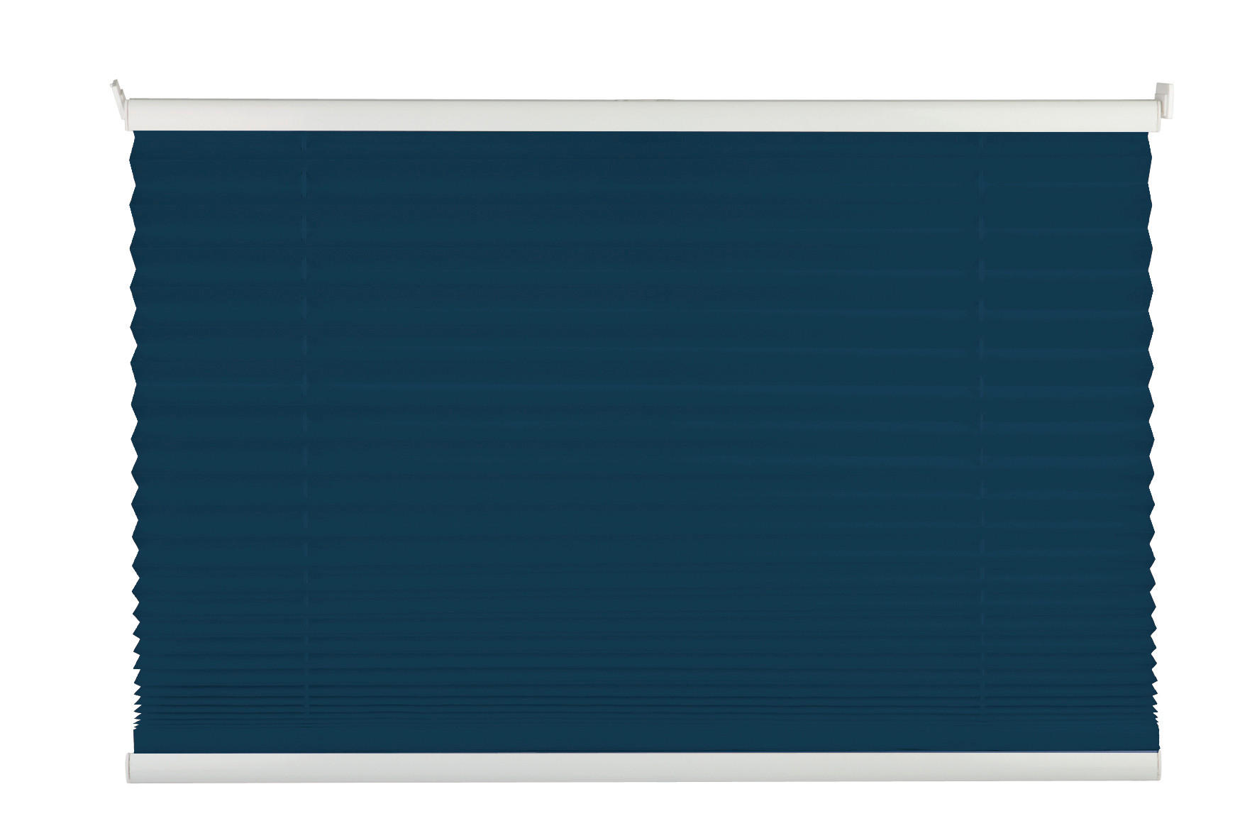 PLISSEE halbtransparent 80/130 cm - Dunkelblau, Basics, Textil (80/130cm)