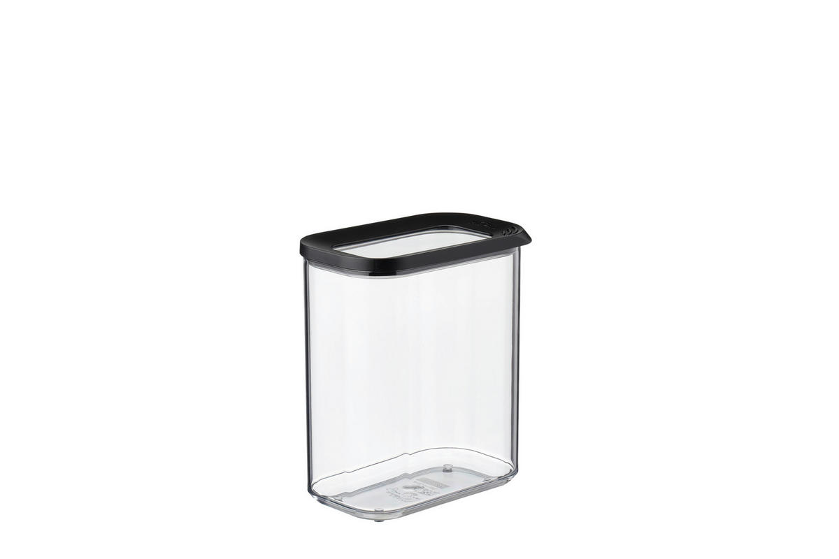 VORRATSDOSE MODULA 1,5 L  - Transparent/Schwarz, KONVENTIONELL, Kunststoff (1,5l) - Mepal