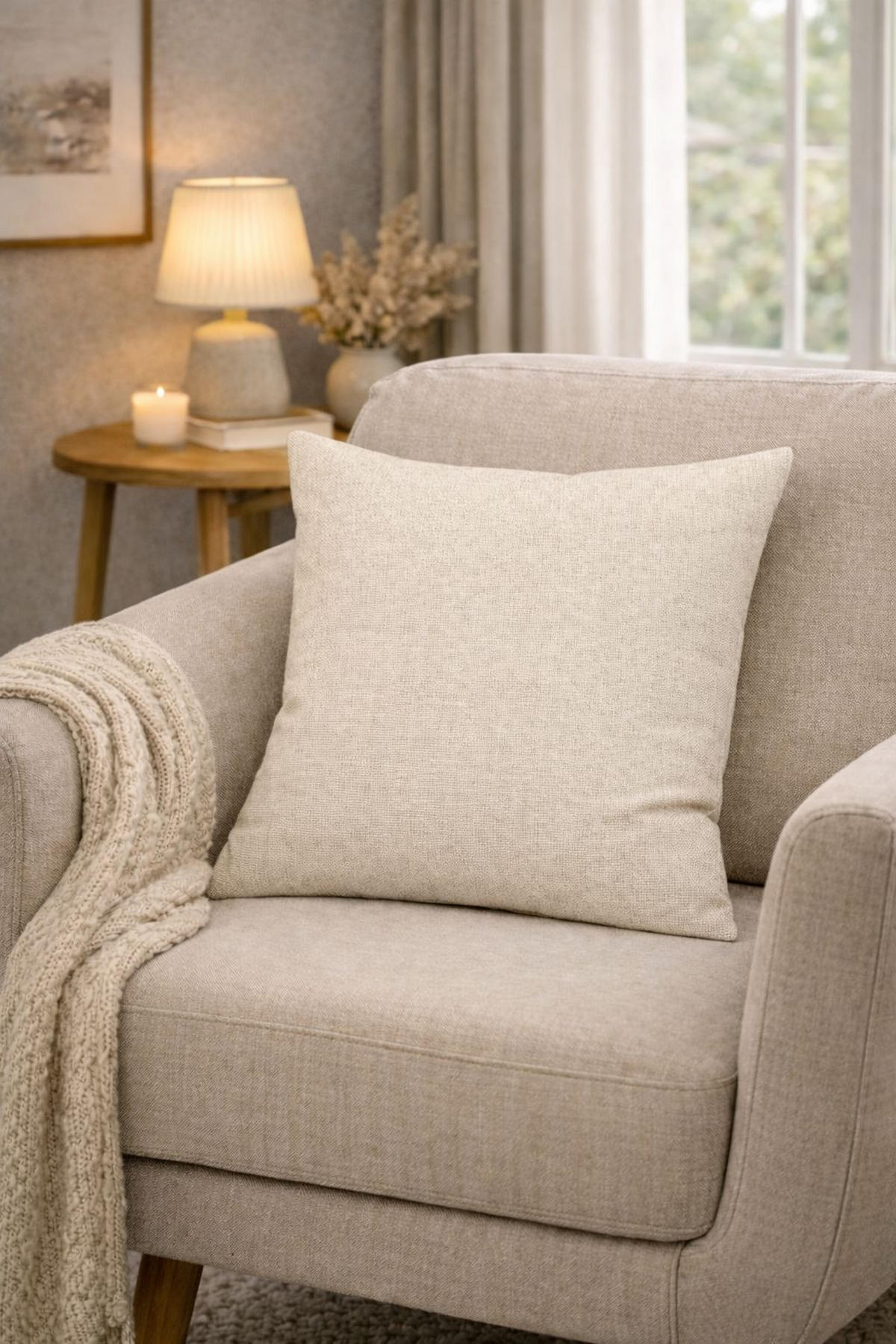 ZIERKISSEN  40/40 cm   - Beige, Basics, Textil (40/40cm)