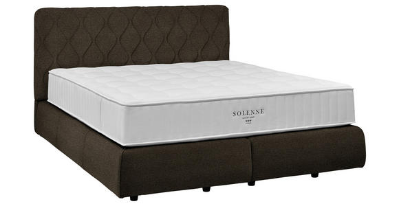 BOXSPRINGBETT 200/200 cm  in Dunkelbraun  - Dunkelbraun/Schwarz, Design, Kunststoff/Textil (200/200cm) - Johann Jakob
