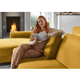 ECKSOFA  in Chenille, Flachgewebe Currygelb  175/316 cm  - Currygelb/Schwarz, Design, Textil/Metall (175/316cm) - Dieter Knoll