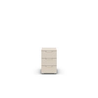 NOČNA OMARICA, barve šampanjca  - barve šampanjca/barve aluminija, Konvencionalno, kovina/umetna masa (40/61/42cm) - Xora