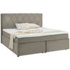 BOXSPRINGBETT 160/200 cm  in Ecru  - Ecru/Schwarz, Design, Holzwerkstoff/Kunststoff (160/200cm) - Xora
