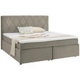 BOXSPRINGBETT 160/200 cm  in Ecru  - Ecru/Schwarz, Design, Holzwerkstoff/Kunststoff (160/200cm) - Xora