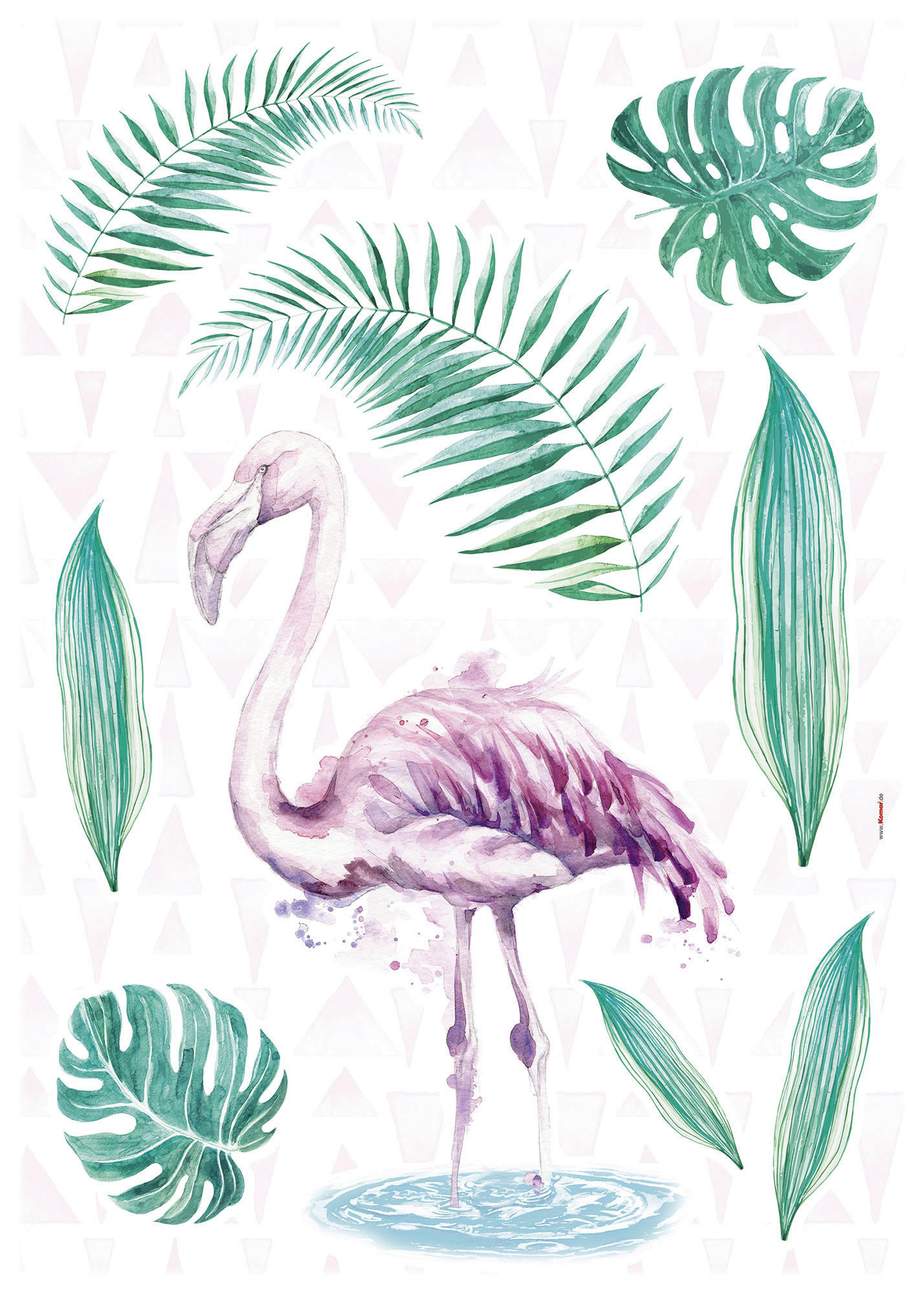 Wandtattoo Flamingo