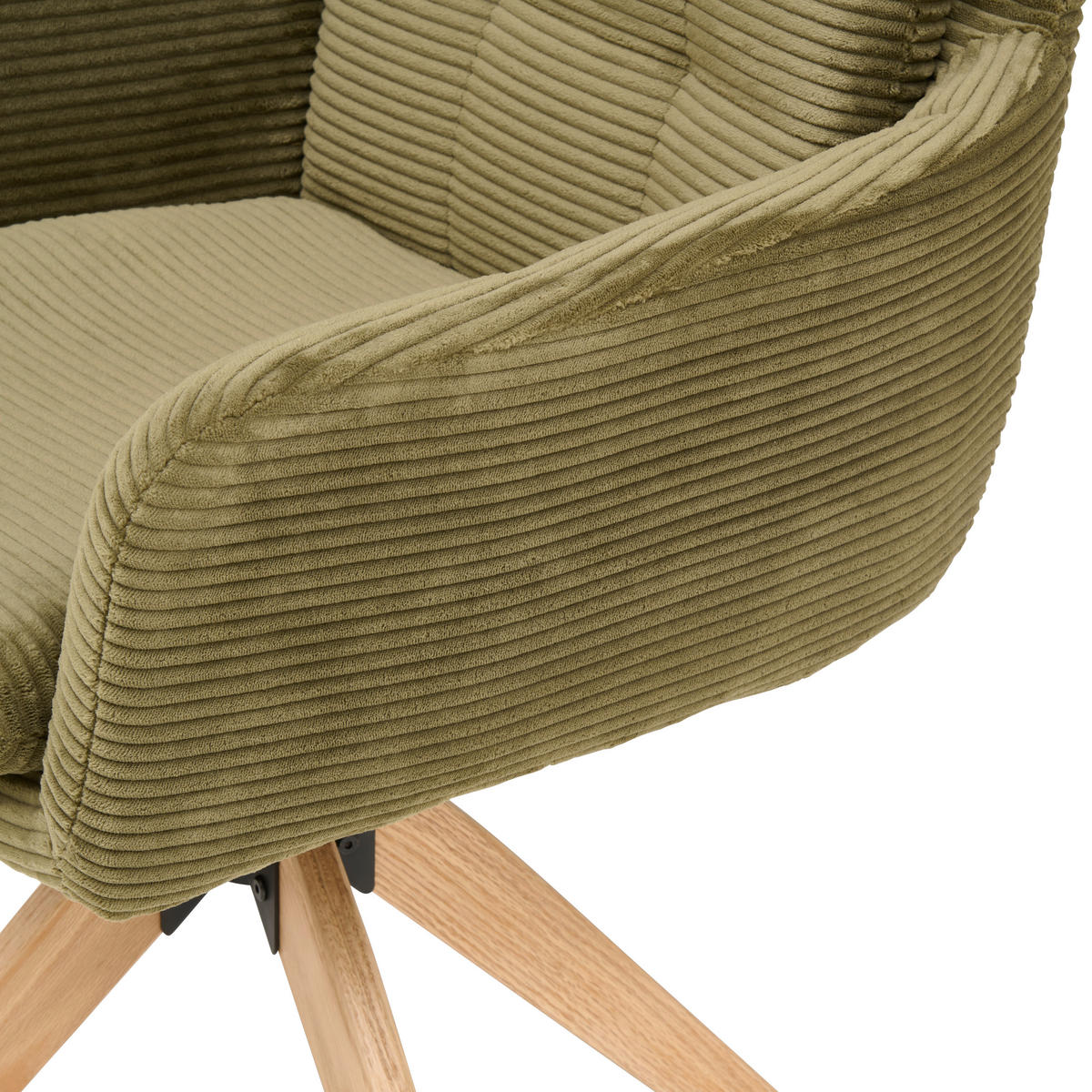 ARMLEHNSTUHL in Holz, Metall, Textil Grün  - Naturfarben/Grün, KONVENTIONELL, Holz/Textil (60/93/65,5cm) - Livetastic