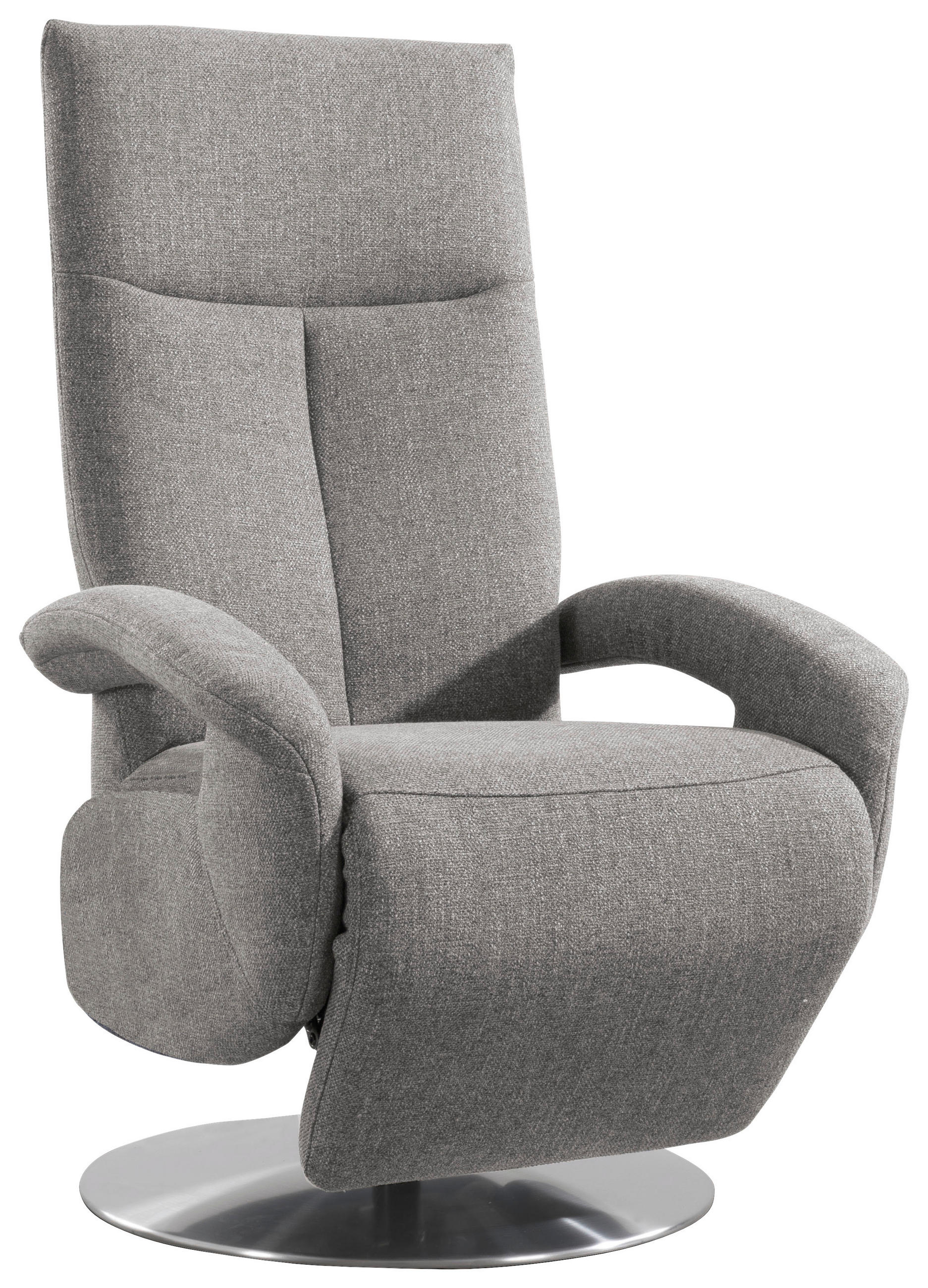 DREHSTUHL Flachgewebe Silberfarben  - Chromfarben/Silberfarben, KONVENTIONELL, Textil/Metall (74/112/82cm) - Sit & More
