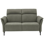 2-SITZER-SOFA Grau Echtleder  - Schwarz/Grau, KONVENTIONELL, Leder/Metall (178/103/95cm) - Dieter Knoll