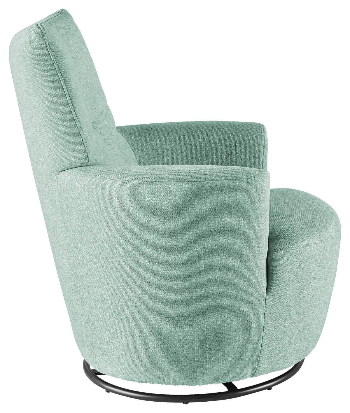 SESSEL Webstoff Türkis    - Türkis/Schwarz, Design, Textil/Metall (80/96/88cm) - SetOne by Musterring