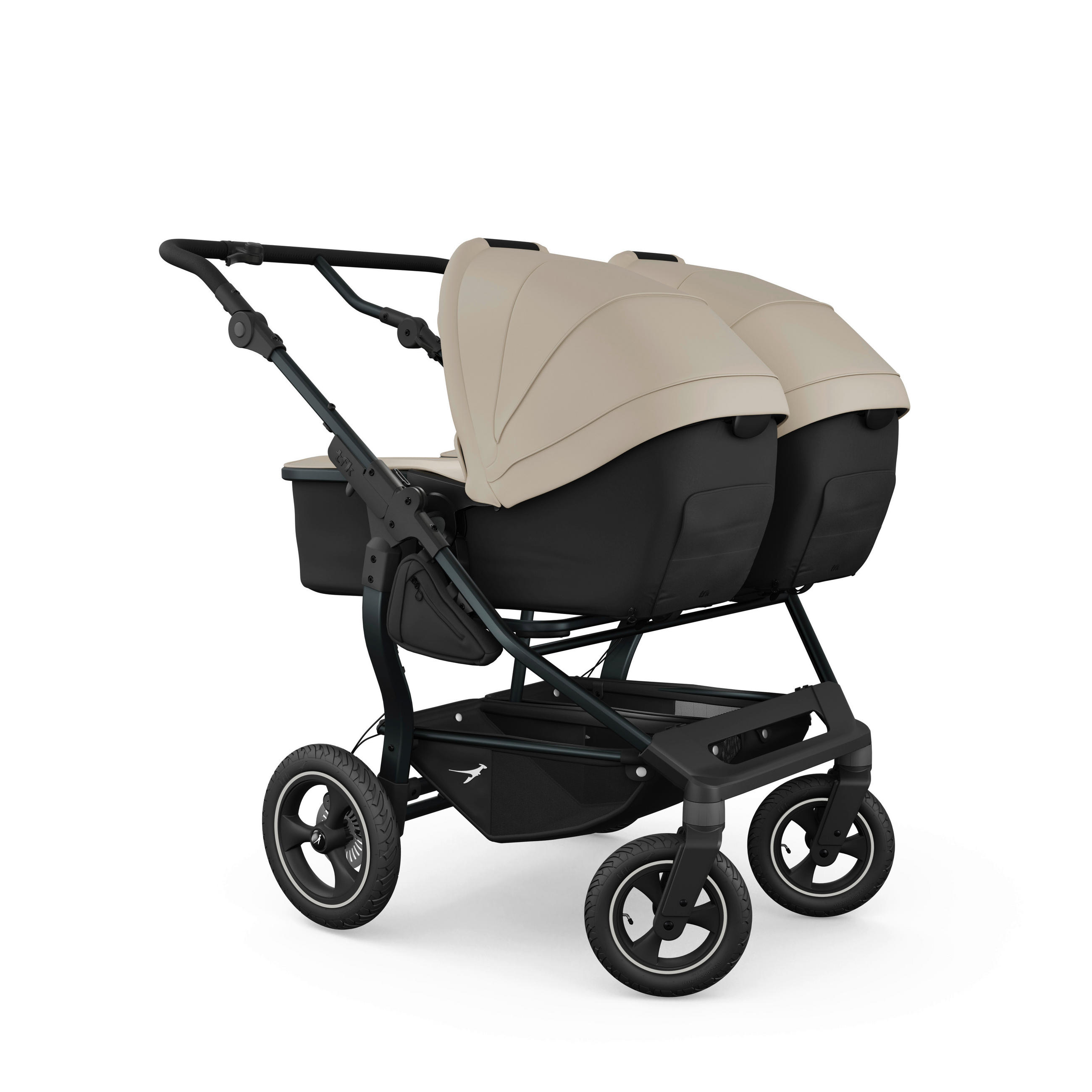 GESCHWISTERWAGEN Duo 2-in-1 Kombi  - Sandfarben/Anthrazit, Basics, Textil/Metall (79/111/110cm) - TFK