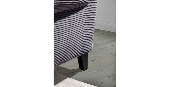 2-SITZER-SOFA  in Cord Dunkelgrau  - Dunkelgrau/Dunkelbraun, Design, Holz/Textil (168/96/75cm) - Ambia Home
