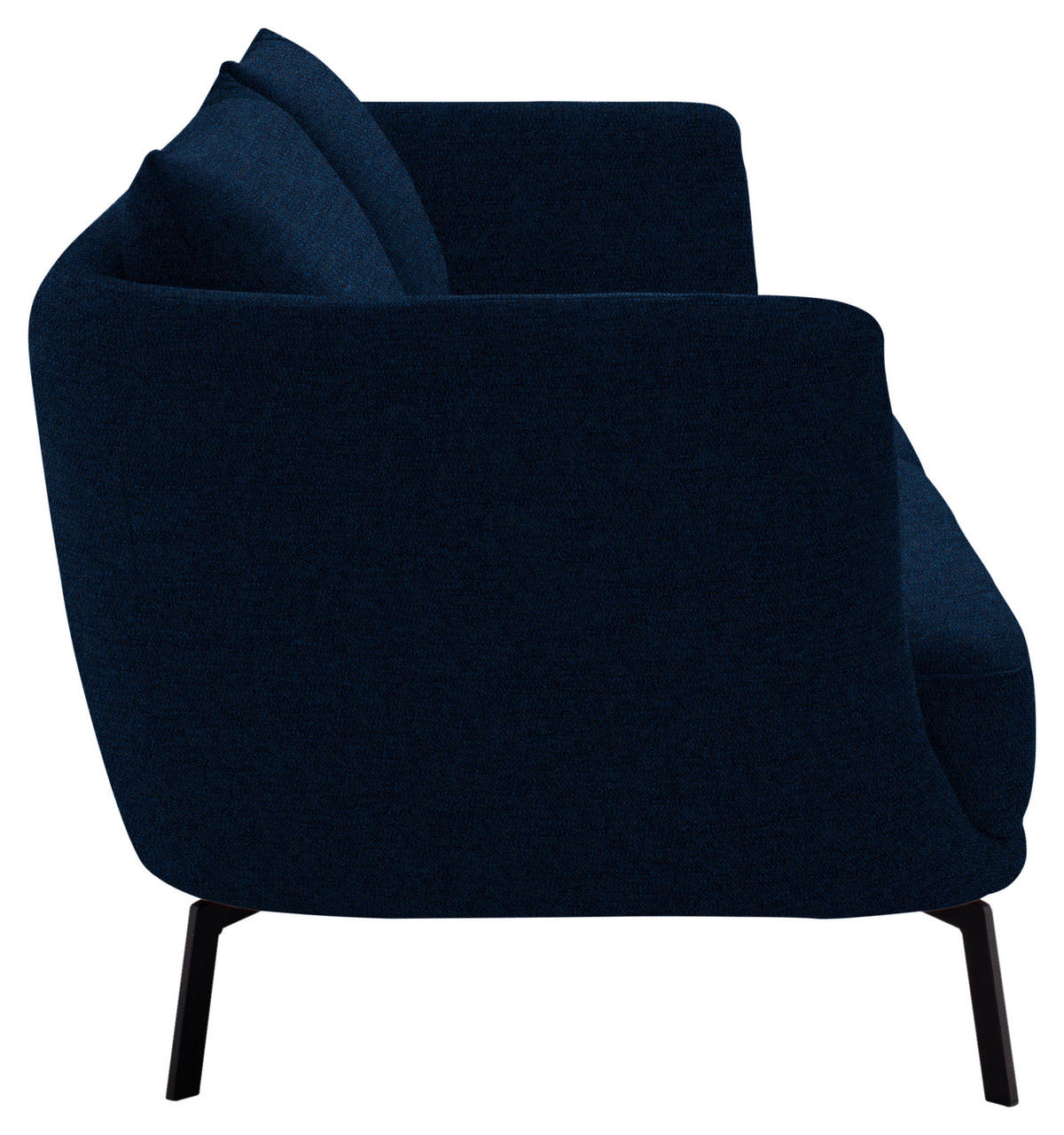 3-SITZER-SOFA  in Flachgewebe Dunkelblau  - Schwarz/Dunkelblau, Design, Textil/Metall (210/71/91cm) - Schöner Wohnen