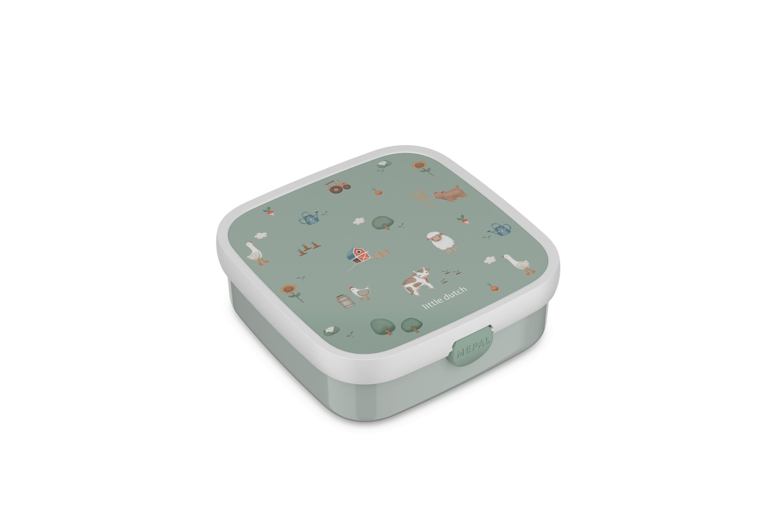 BROTZEITBOX - Salbeigrün/Multicolor, KONVENTIONELL (18,4/18,2/6,5cm) - Mepal