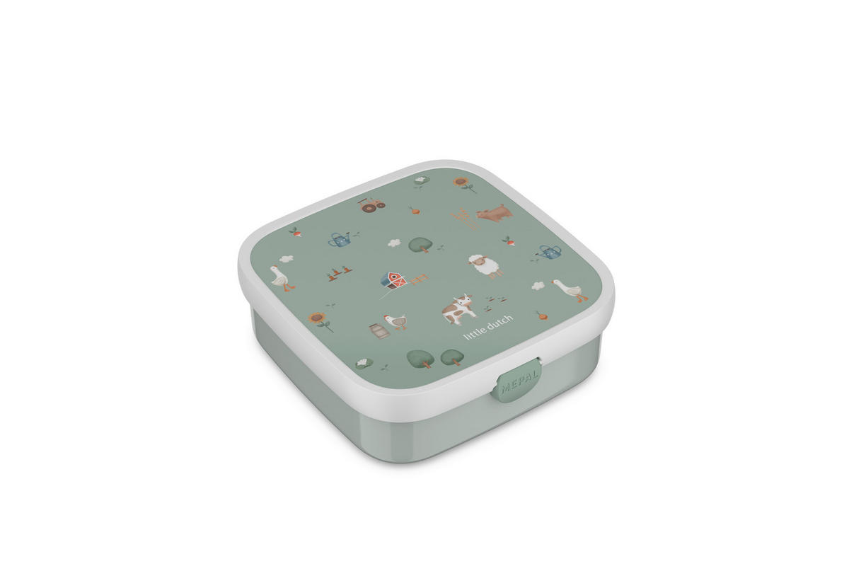 BROTZEITBOX - Salbeigrün/Multicolor, KONVENTIONELL (18,4/18,2/6,5cm) - Mepal