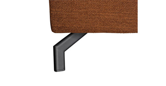 ECKSOFA Cognac Chenille  - Cognac/Schwarz, KONVENTIONELL, Textil/Metall (185/240cm) - Carryhome