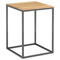 BEISTELLTISCH in Holz, Metall 40/40/54 cm  - Eichefarben/Schwarz, Design, Holz/Metall (40/40/54cm) - Johann Jakob