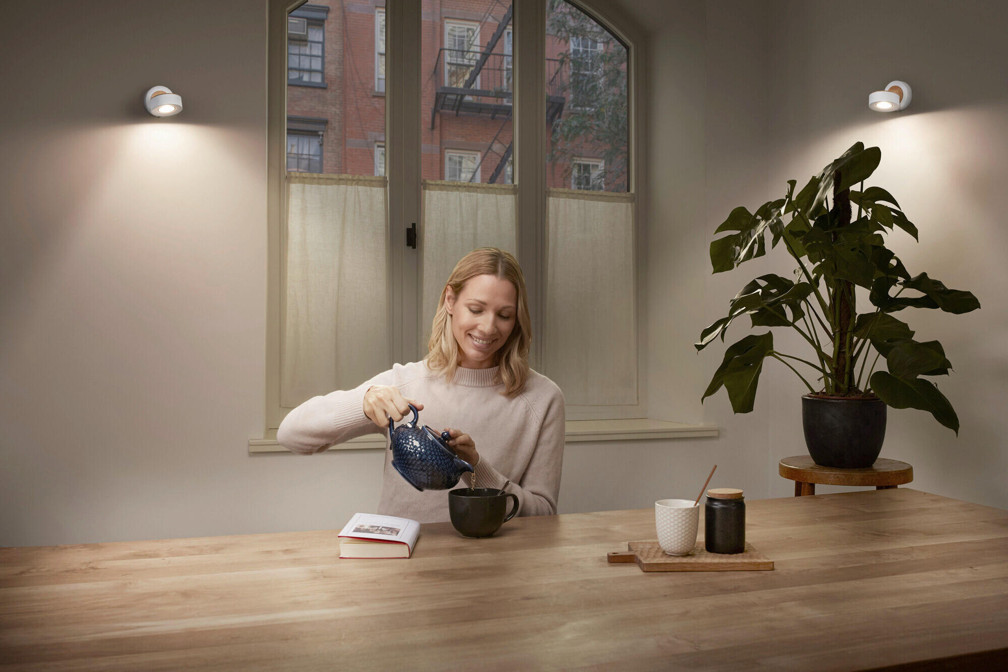 LED-STRAHLER 9/12,2/9 cm   - Weiß, Design, Holz/Kunststoff (9/12,2/9cm) - Osram