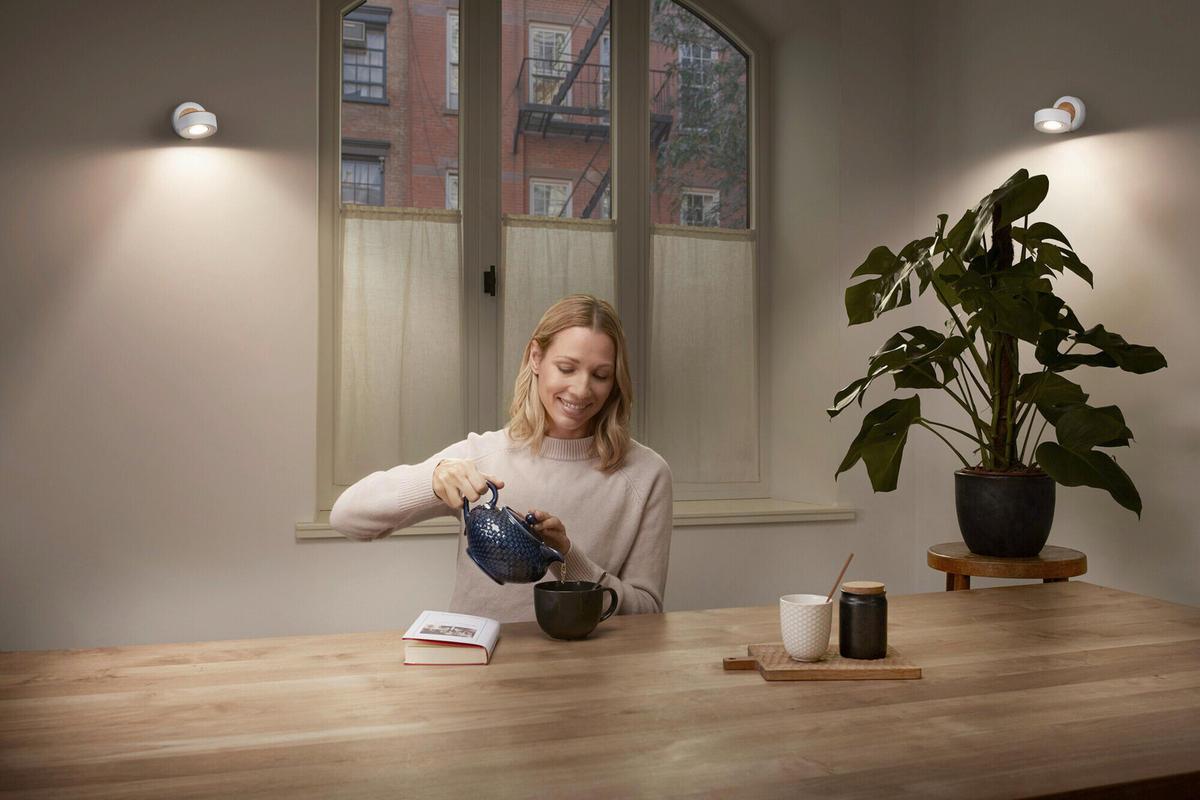 LED-STRAHLER 9/12,2/9 cm   - Weiß, Design, Holz/Kunststoff (9/12,2/9cm) - Osram