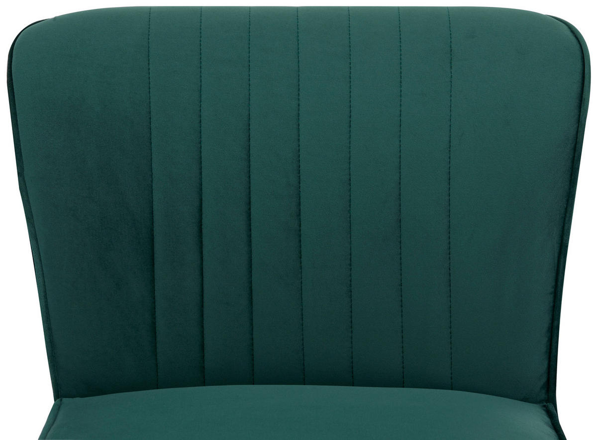 SESSEL Samt Grün    - Schwarz/Grün, Design, Holz/Textil (58/80/64cm) - P & B